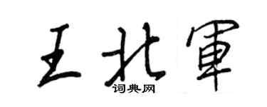 王正良王北軍行書個性簽名怎么寫