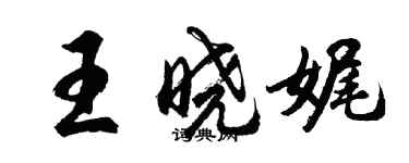 胡問遂王曉娓行書個性簽名怎么寫