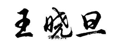 胡問遂王曉旦行書個性簽名怎么寫