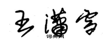 朱錫榮王瀟雪草書個性簽名怎么寫