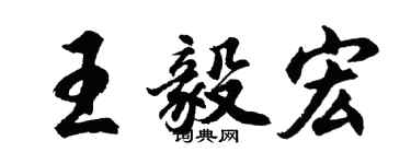 胡問遂王毅宏行書個性簽名怎么寫