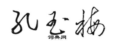 駱恆光孔玉梅草書個性簽名怎么寫