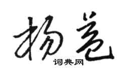 駱恆光楊益草書個性簽名怎么寫
