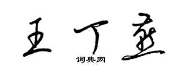 梁錦英王丁燕草書個性簽名怎么寫