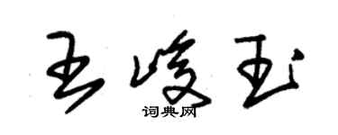 朱錫榮王峻玉草書個性簽名怎么寫