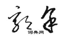 駱恆光郭余草書個性簽名怎么寫