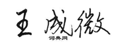 駱恆光王成微行書個性簽名怎么寫