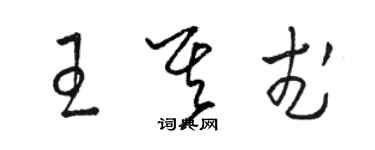 駱恆光王其武草書個性簽名怎么寫