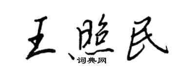 王正良王照民行書個性簽名怎么寫