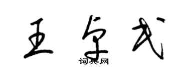 梁錦英王卓民草書個性簽名怎么寫