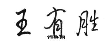 駱恆光王有勝行書個性簽名怎么寫