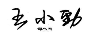 朱錫榮王小勁草書個性簽名怎么寫