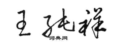 駱恆光王純祥草書個性簽名怎么寫