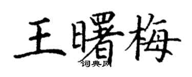 丁謙王曙梅楷書個性簽名怎么寫