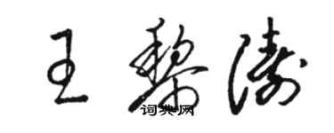 駱恆光王黎濤草書個性簽名怎么寫