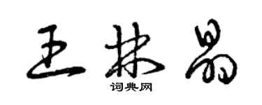 曾慶福王林晶草書個性簽名怎么寫