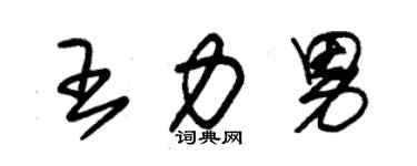 朱錫榮王力男草書個性簽名怎么寫