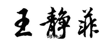 胡問遂王靜菲行書個性簽名怎么寫