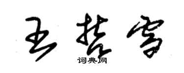 朱錫榮王哲雪草書個性簽名怎么寫