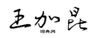曾慶福王加昆草書個性簽名怎么寫