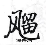 駱恆光寫的硬筆楷書飀