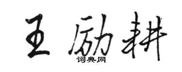 駱恆光王勵耕行書個性簽名怎么寫