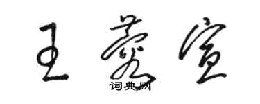 駱恆光王蓉宣草書個性簽名怎么寫