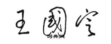 駱恆光王國定草書個性簽名怎么寫