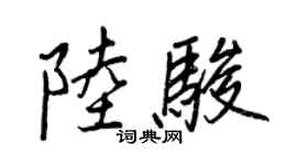 王正良陸駿行書個性簽名怎么寫