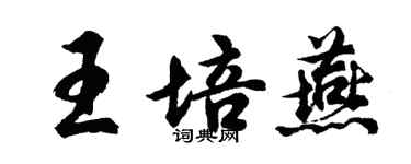 胡問遂王培燕行書個性簽名怎么寫