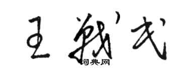 駱恆光王戰民草書個性簽名怎么寫