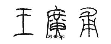 陳墨王廣甫篆書個性簽名怎么寫