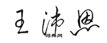 駱恆光王沛恩草書個性簽名怎么寫