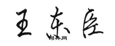 駱恆光王東臣行書個性簽名怎么寫