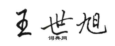 駱恆光王世旭行書個性簽名怎么寫