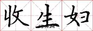 丁謙收生婦楷書怎么寫