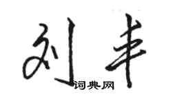 駱恆光劉豐行書個性簽名怎么寫