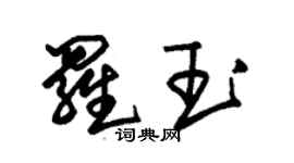 朱錫榮羅玉草書個性簽名怎么寫