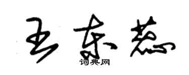 朱錫榮王東蕊草書個性簽名怎么寫