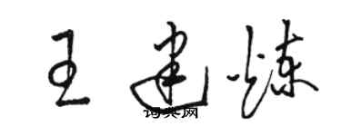 駱恆光王建煉草書個性簽名怎么寫