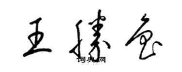 梁錦英王勝魯草書個性簽名怎么寫