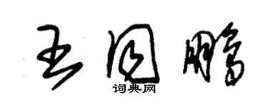 朱錫榮王同鵬草書個性簽名怎么寫