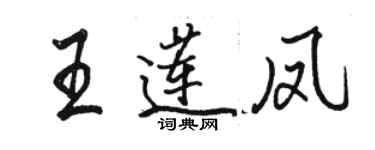 駱恆光王蓮鳳行書個性簽名怎么寫