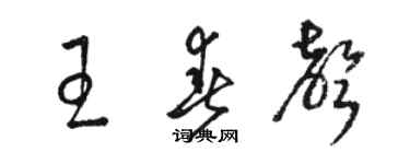 駱恆光王春聲草書個性簽名怎么寫