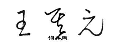 駱恆光王其元草書個性簽名怎么寫