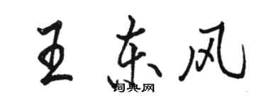 駱恆光王東風行書個性簽名怎么寫