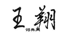 駱恆光王翔行書個性簽名怎么寫