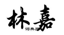 胡問遂林嘉行書個性簽名怎么寫