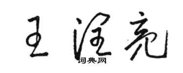 駱恆光王潤亮草書個性簽名怎么寫