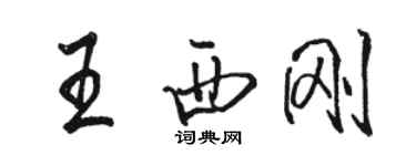 駱恆光王西剛行書個性簽名怎么寫